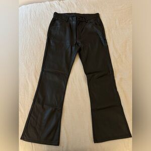 Men’s flare leather pants